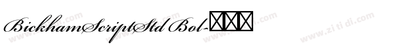 BickhamScriptStd Bol字体转换